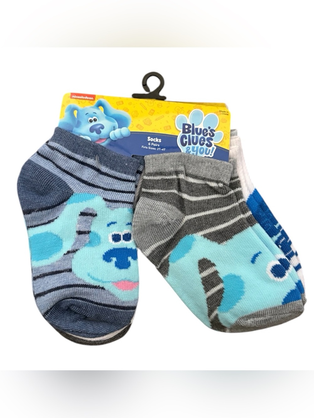 Nickelodeon - Blue's Clues 6 Pack Low-Cut Socks - Size: 2T-4T